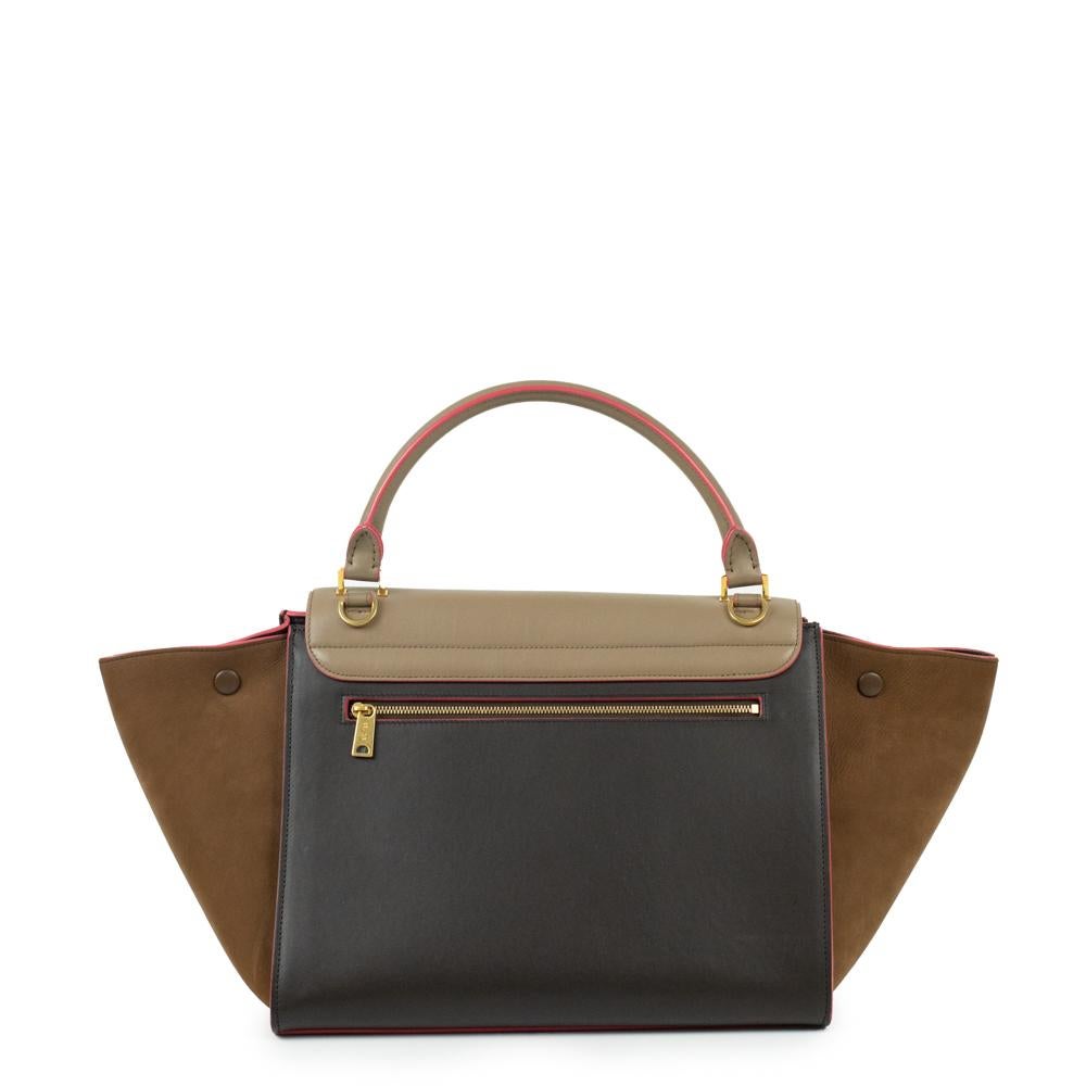 Brown Céline, Trapeze in brown leather