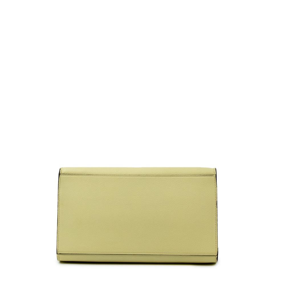 Celine, Trapeze in yellow leather In Good Condition In Clichy, FR