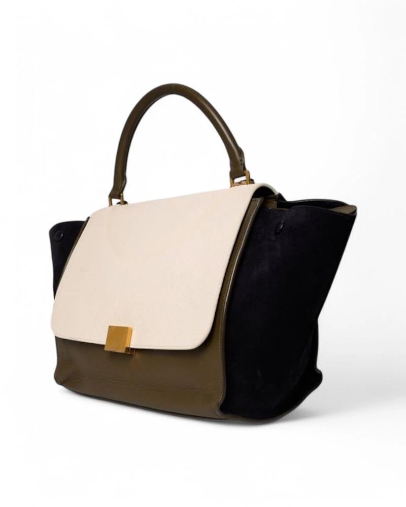 Black Celine Trapeze Medium Tricolor For Sale