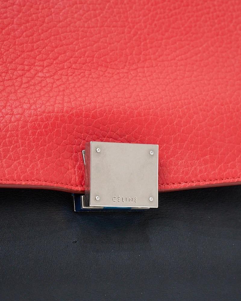 Celine Trapeze Medium Tricolor Rossa en venta 13