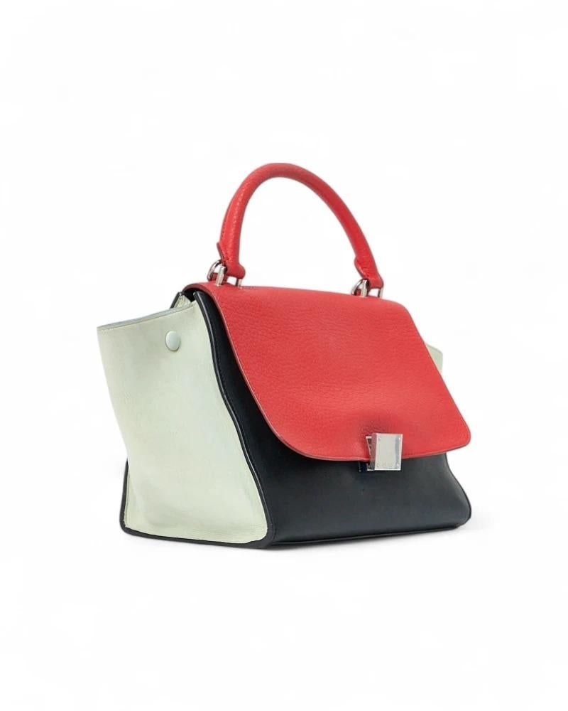 Celine Trapeze Medium Tricolor Rossa Red en venta