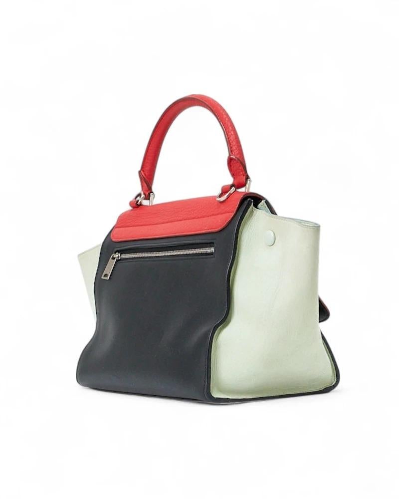 Celine Trapeze Medium Tricolor Rossa en venta 2