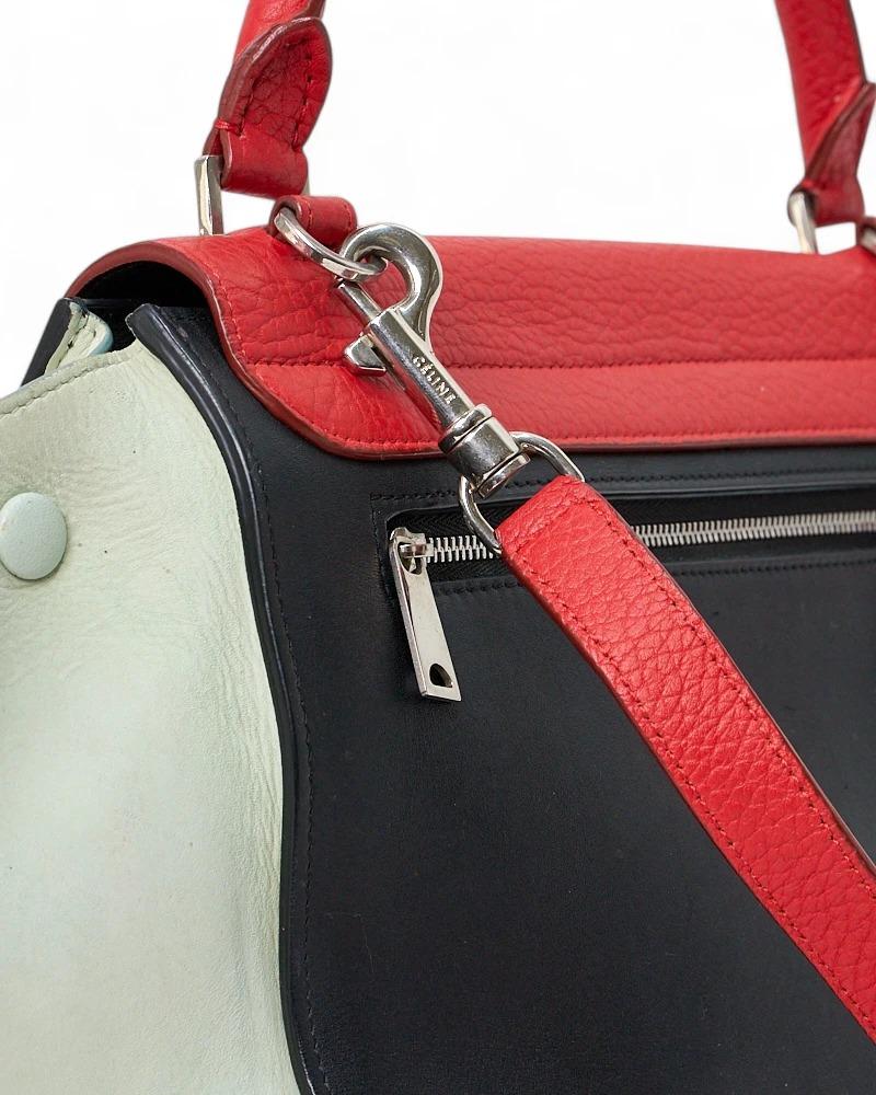 Celine Trapeze Medium Tricolor Rossa en venta 3
