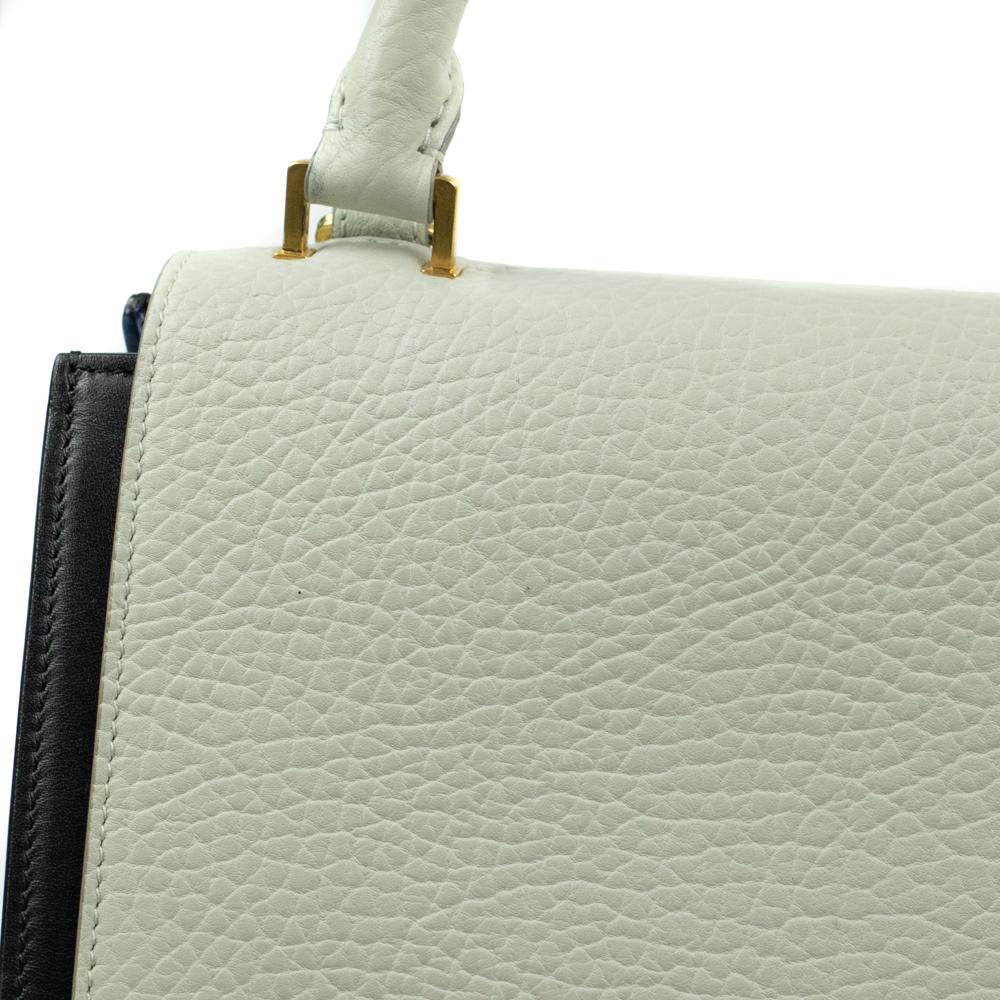 CÉLINE Trapeze Shoulder bag in White Leather 2