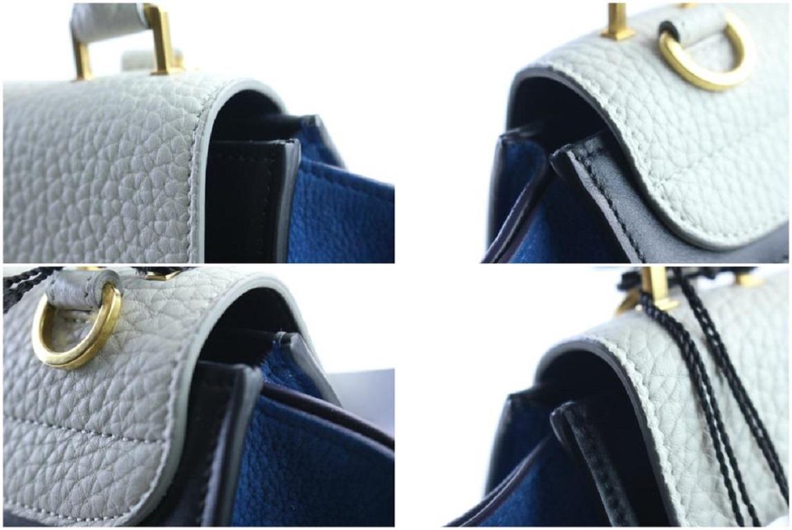 Gray Céline Trapeze Tri-color 2way 30cer0501 Multicolor Suede Leather Cross Body Bag For Sale