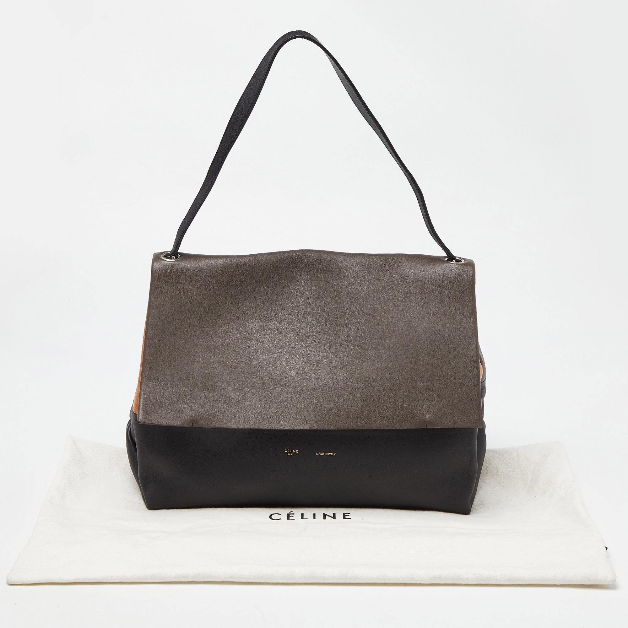 Celine Tri Color Leather All Soft Flap Shoulder Bag 6