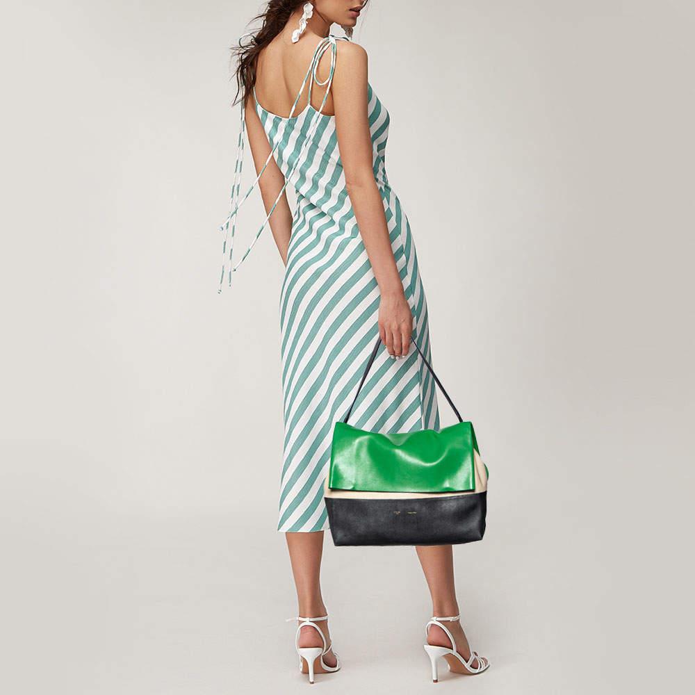 Celine Tri Color Leather All Soft Shoulder Bag In Good Condition In Dubai, Al Qouz 2