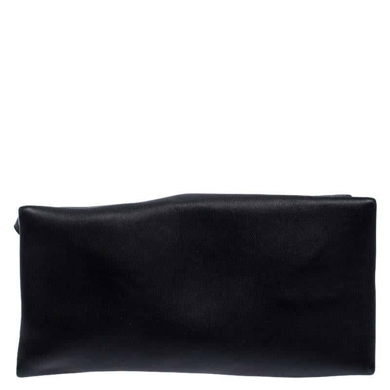 Black Celine Tri Color Leather All Soft Shoulder Bag