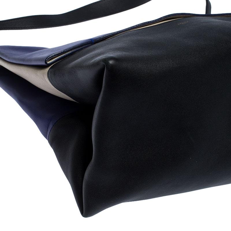 Women's Celine Tri Color Leather All Soft Shoulder Bag