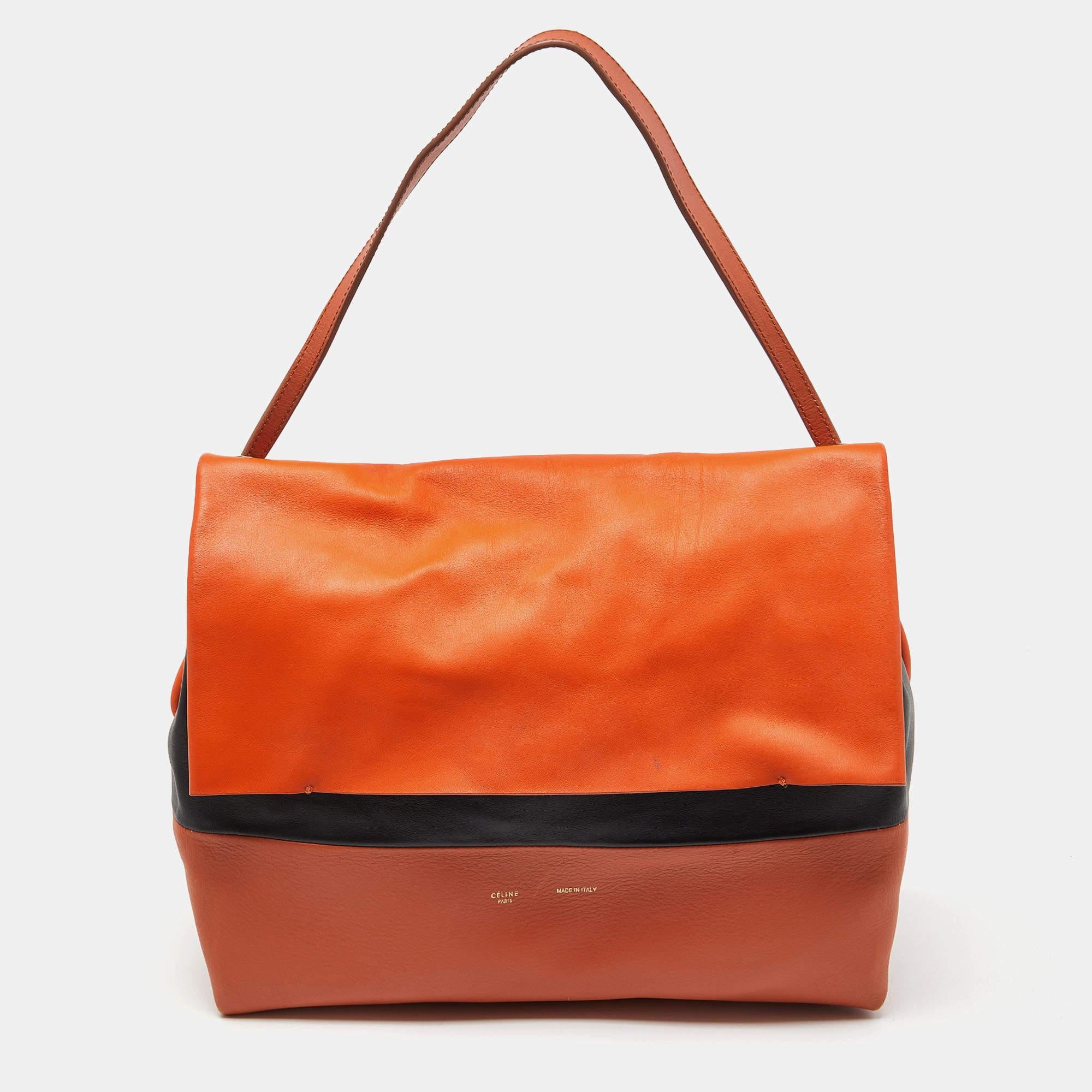 Celine Tri Color Leather All Soft Shoulder Bag For Sale 5