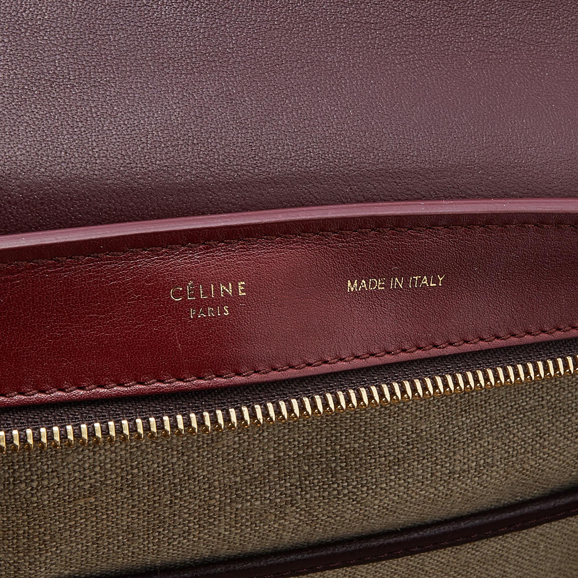 Celine Tri Color Leather And Canvas Medium Trapeze Bag 4