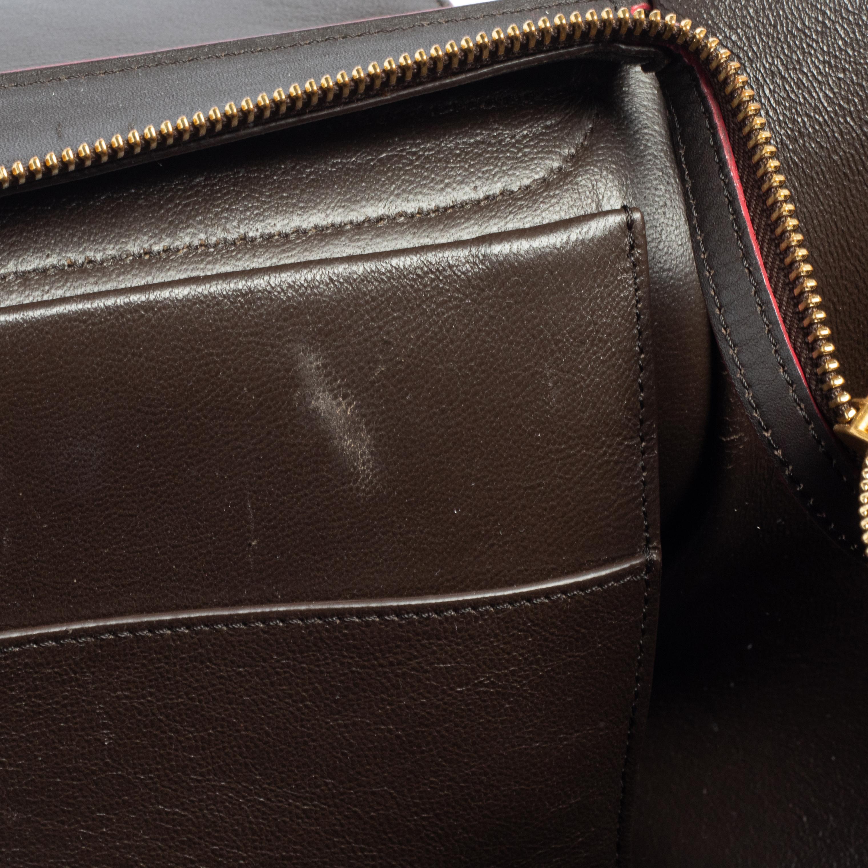 Celine Tri Color Leather and Nubuck Medium Trapeze Bag 2