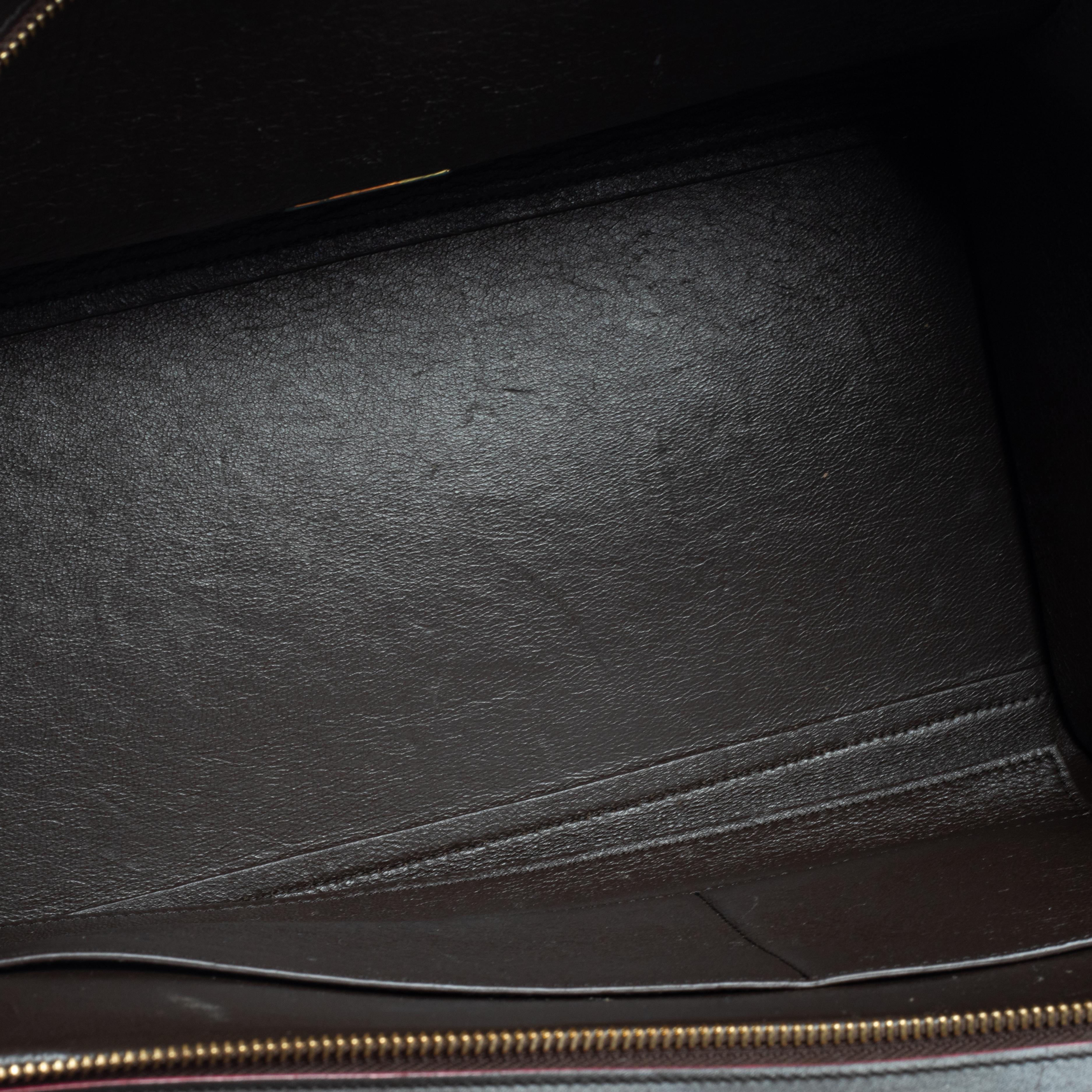 Celine Tri Color Leather and Nubuck Medium Trapeze Bag 4