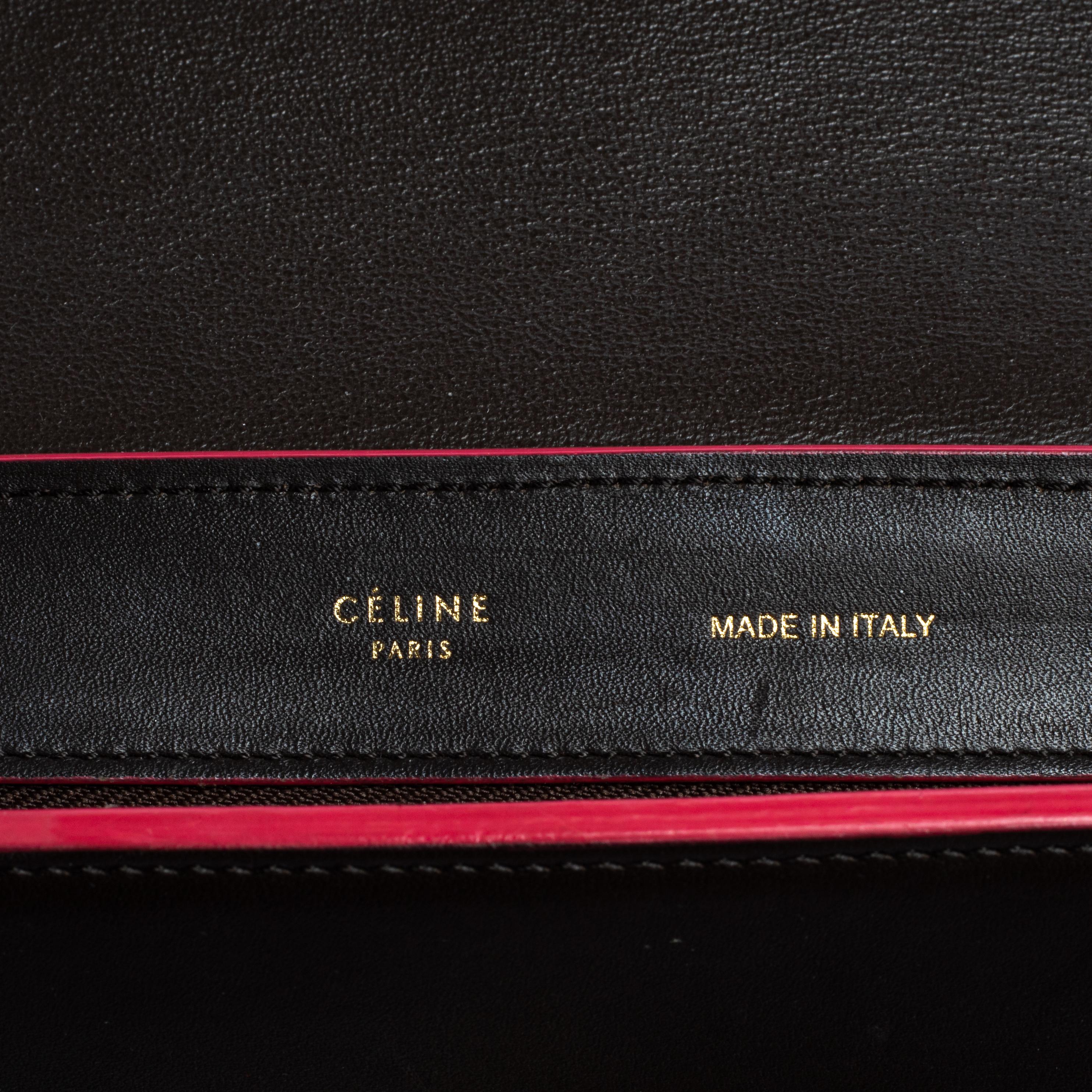 Celine Tri Color Leather and Nubuck Medium Trapeze Bag 1