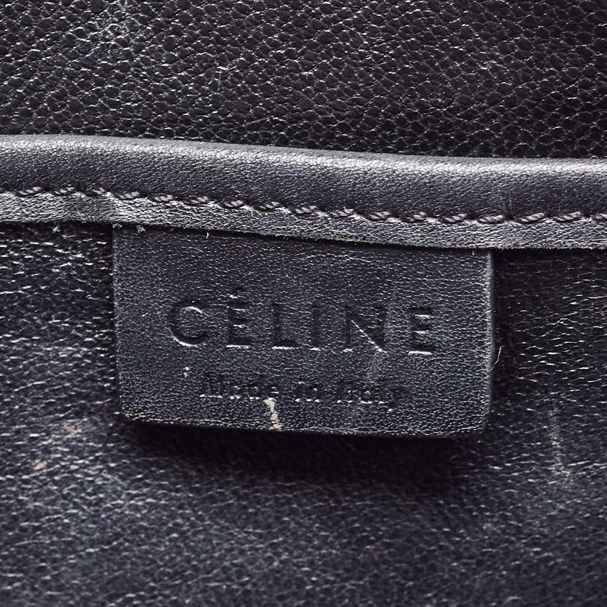 Celine Tri Color Leather and Nubuck Nano Luggage Tote For Sale 10