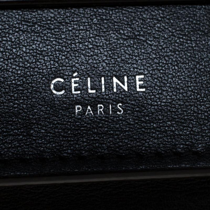 Celine Tri Color Leather and Patent Leather Pocket Clutch on Chain In Good Condition In Dubai, Al Qouz 2