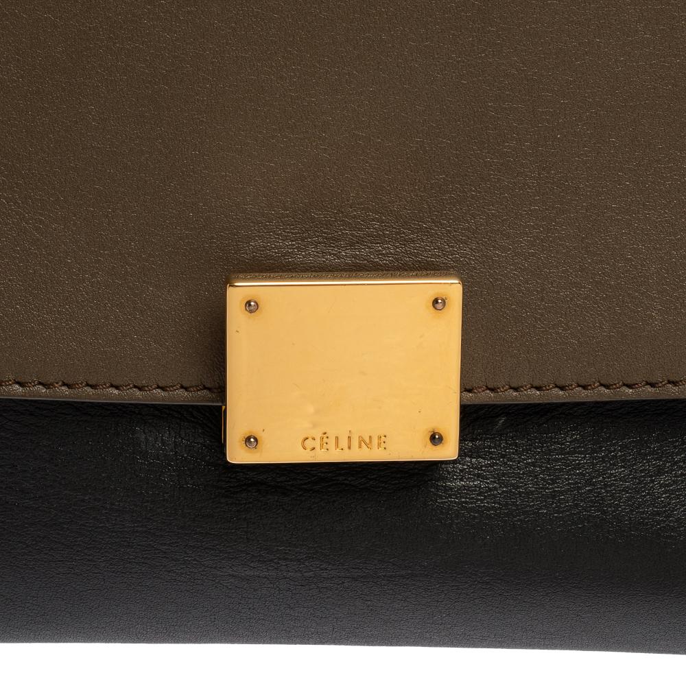 Celine Tri Color Leather and Suede Medium Trapeze Bag 7