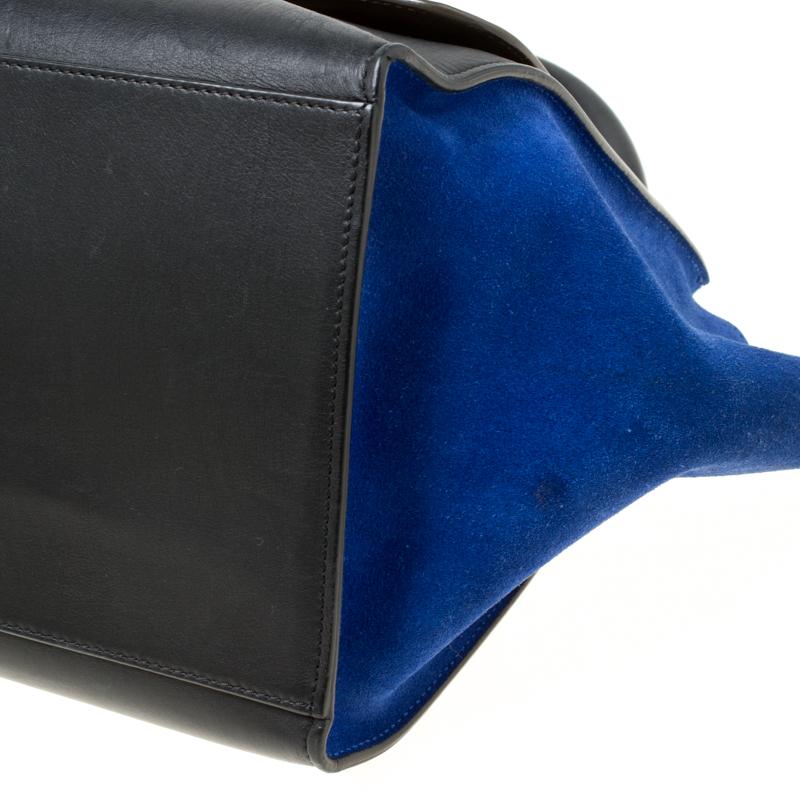 Women's Celine Tri Color Leather and Suede Medium Trapeze Bag