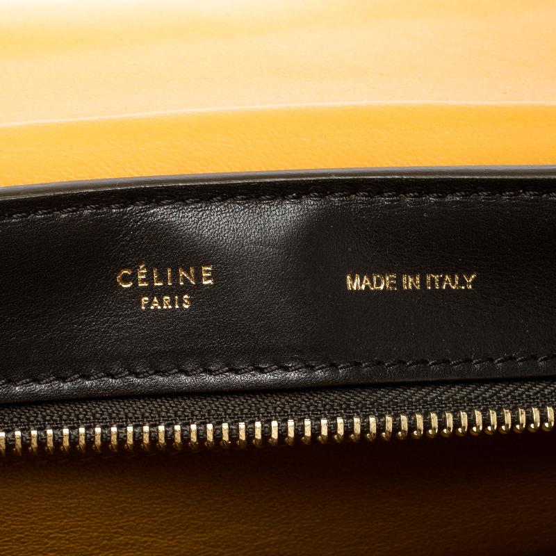 Celine Tri Color Leather and Suede Medium Trapeze Bag 3