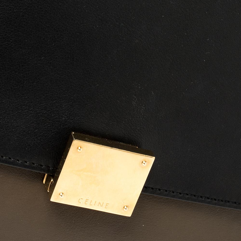 Celine Tri Color Leather and Suede Medium Trapeze Top Handle Bag 6