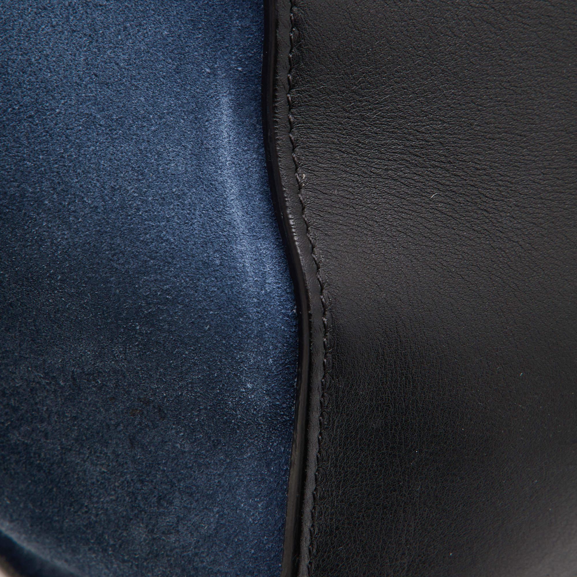 Celine Tri Color Leather and Suede Medium Trapeze Top Handle Bag 12