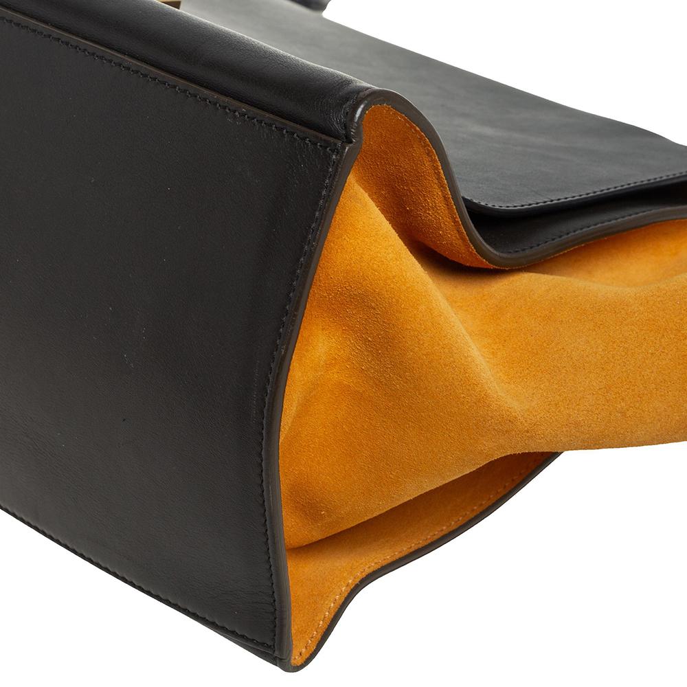 Celine Tri Color Leather and Suede Medium Trapeze Top Handle Bag 1