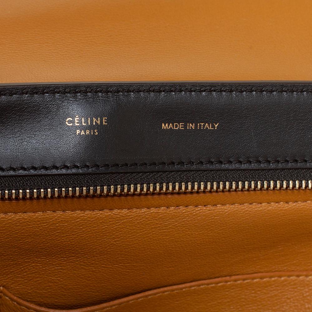 Celine Tri Color Leather and Suede Medium Trapeze Top Handle Bag 2