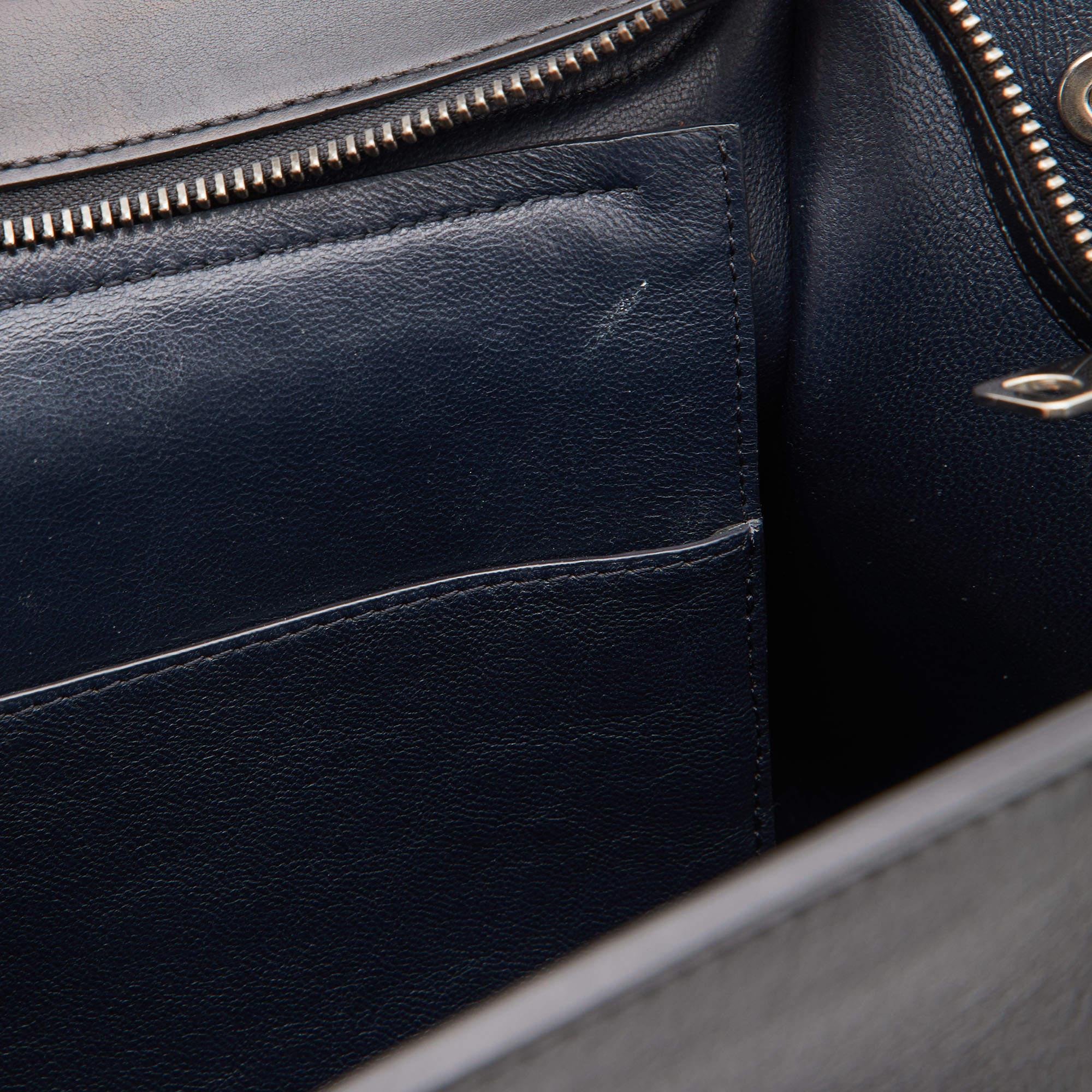 Celine Tri Color Leather and Suede Medium Trapeze Top Handle Bag 3