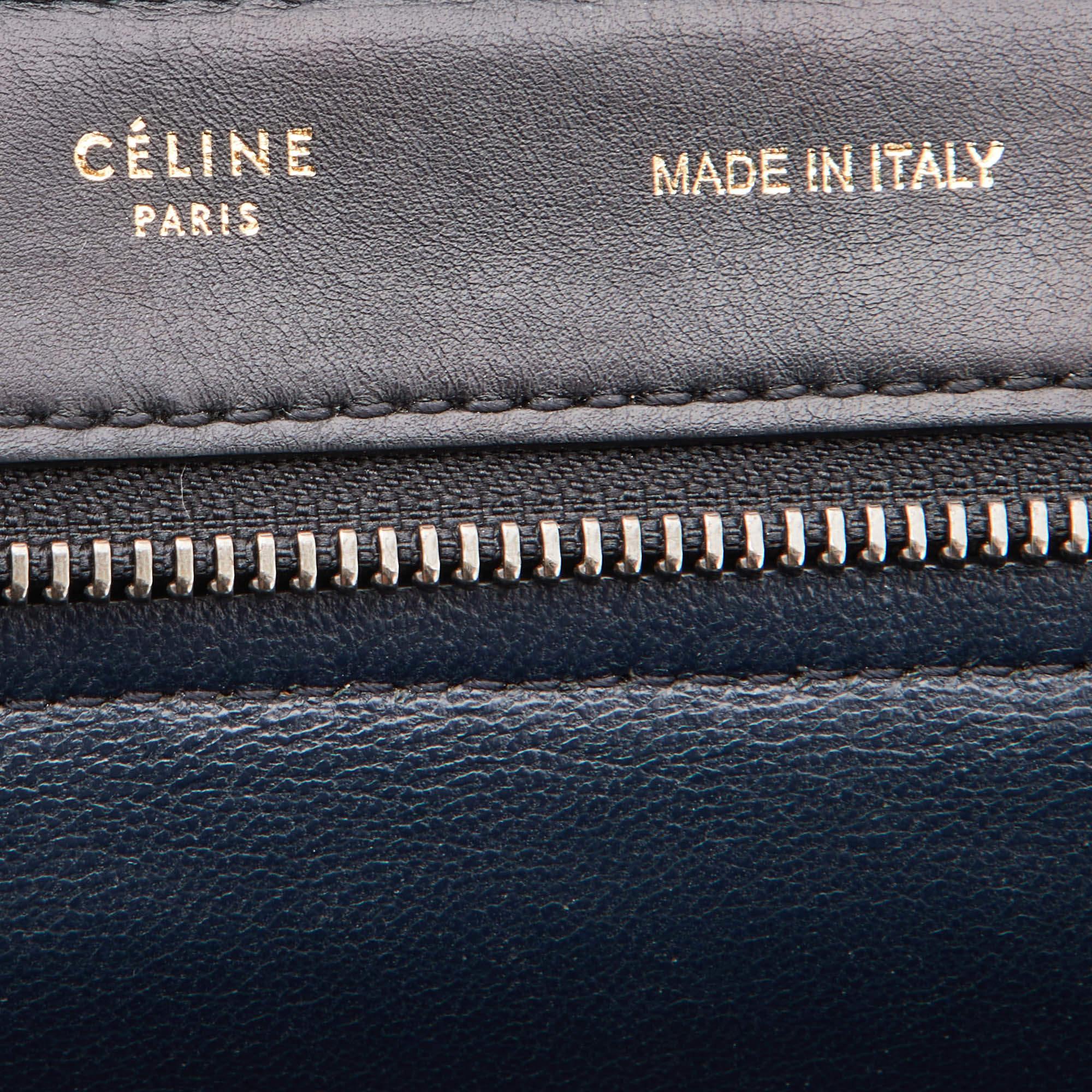 Celine Tri Color Leather and Suede Medium Trapeze Top Handle Bag 4