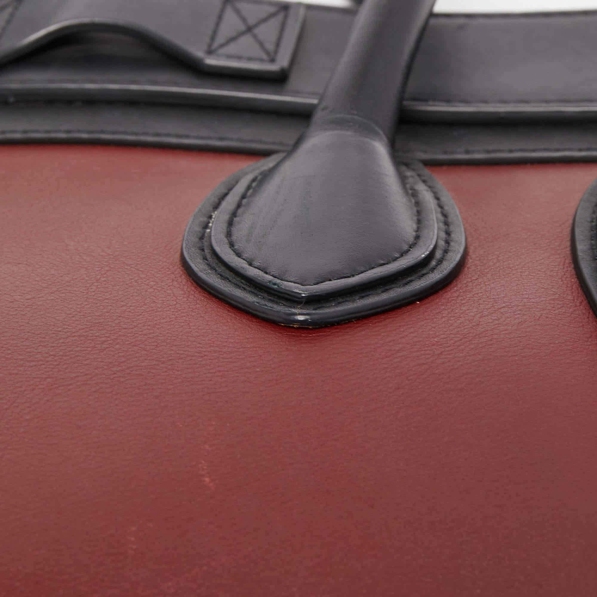 Celine Tri Color Leather and Suede Mini Luggage Tote 1