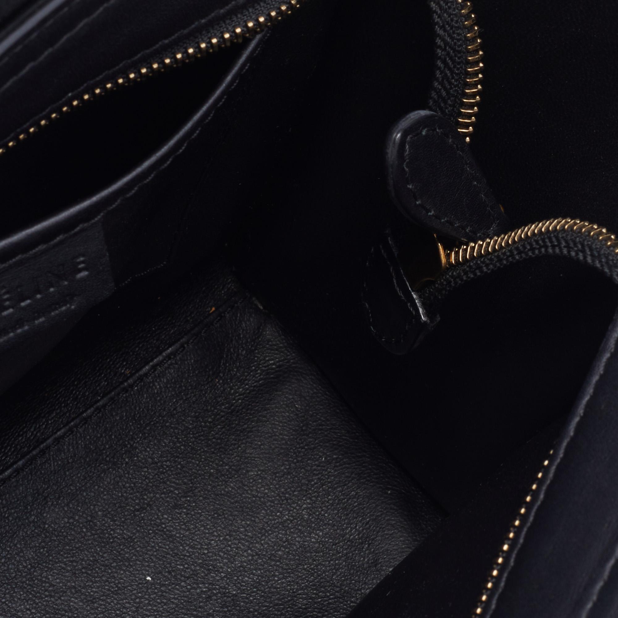 Celine Tri Color Leather and Suede Nano Luggage Tote 2