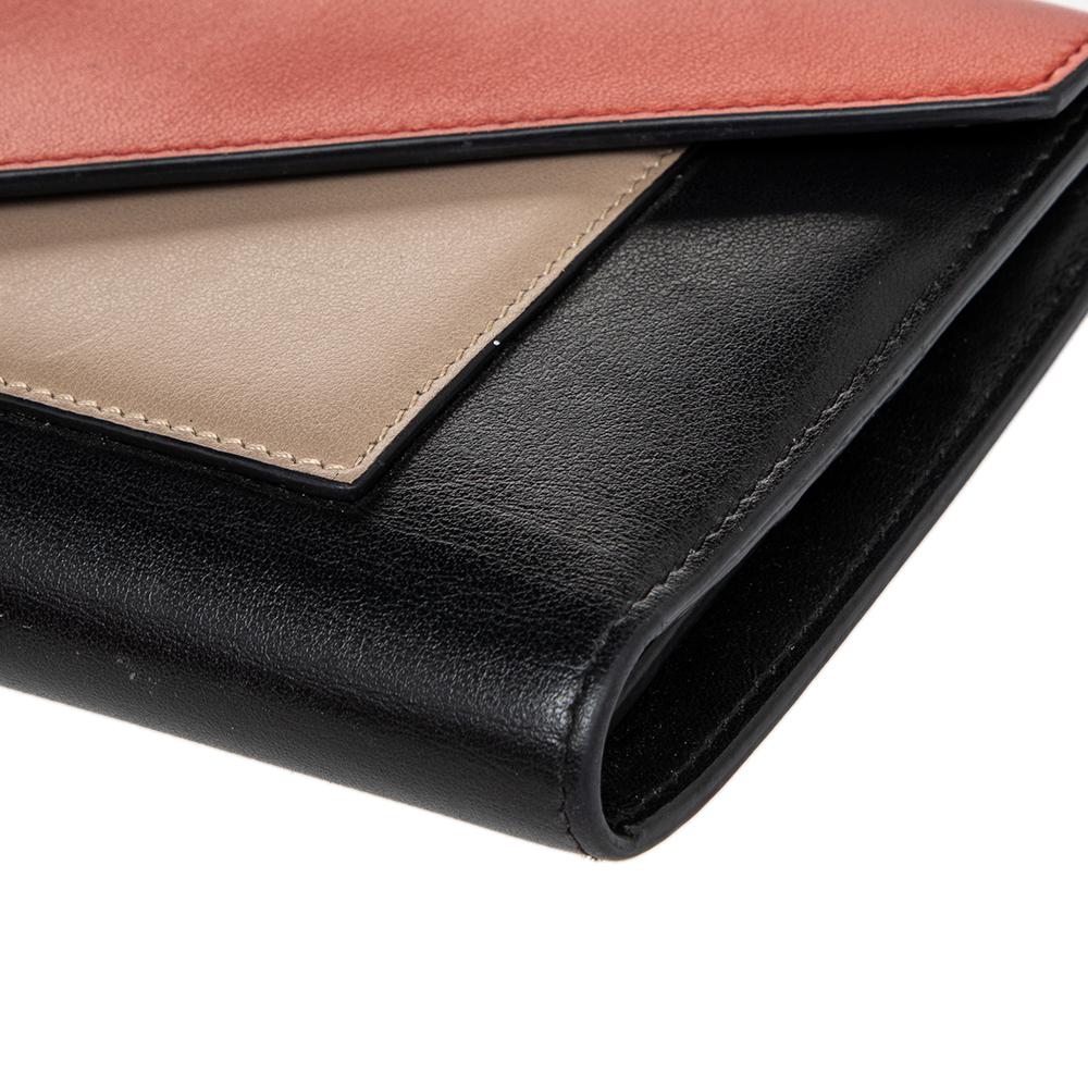 Celine Tri Color Leather Envelope Clutch 3