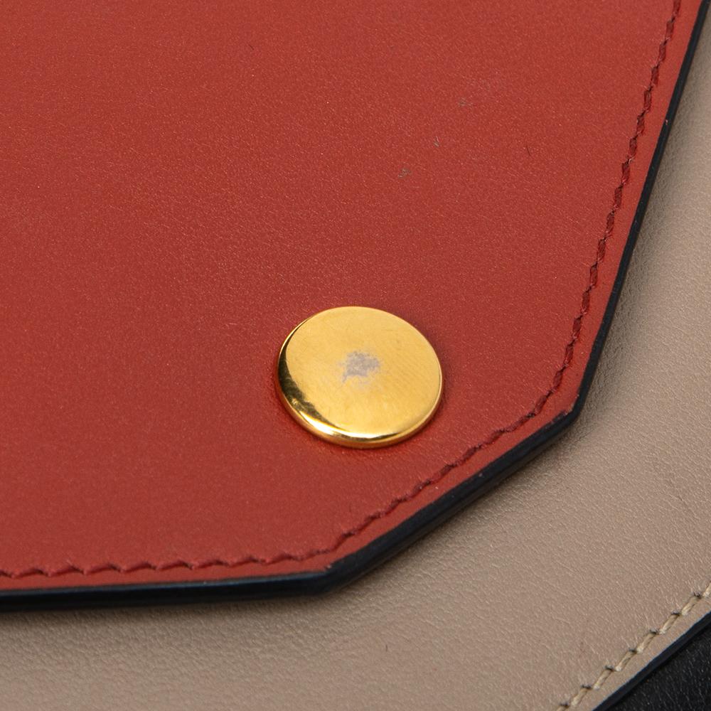 Celine Tri Color Leather Envelope Clutch 4