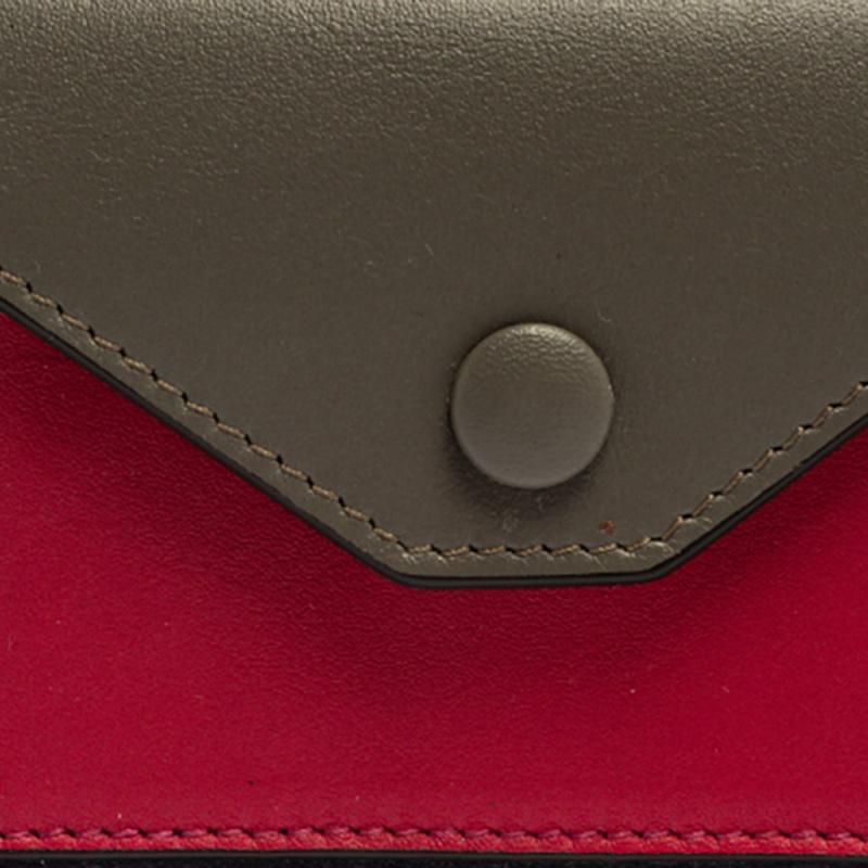 Celine Tri Color Leather Envelope Pocket Card Holder 2