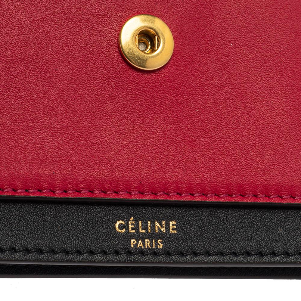 Celine Tri Color Leather Envelope Pocket Card Holder 1