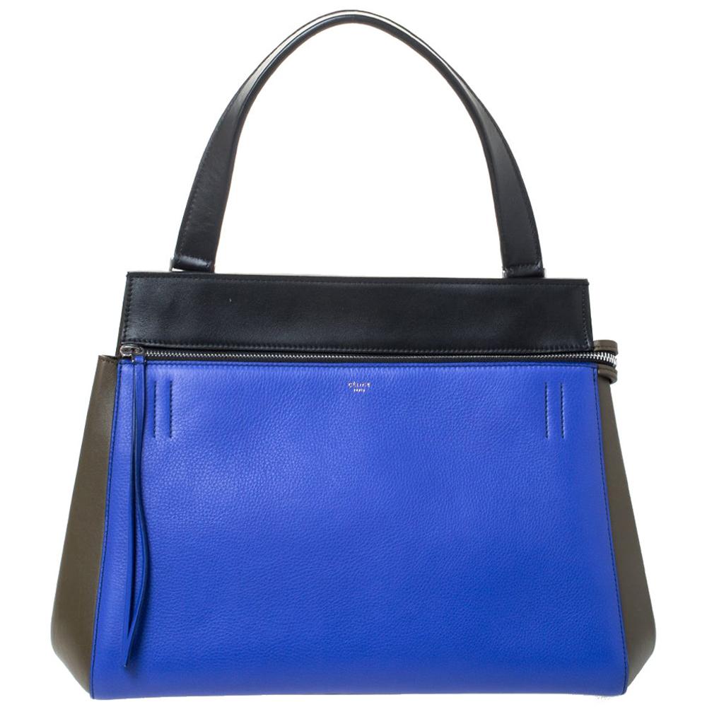Celine Tri Color Leather Medium Edge Bag