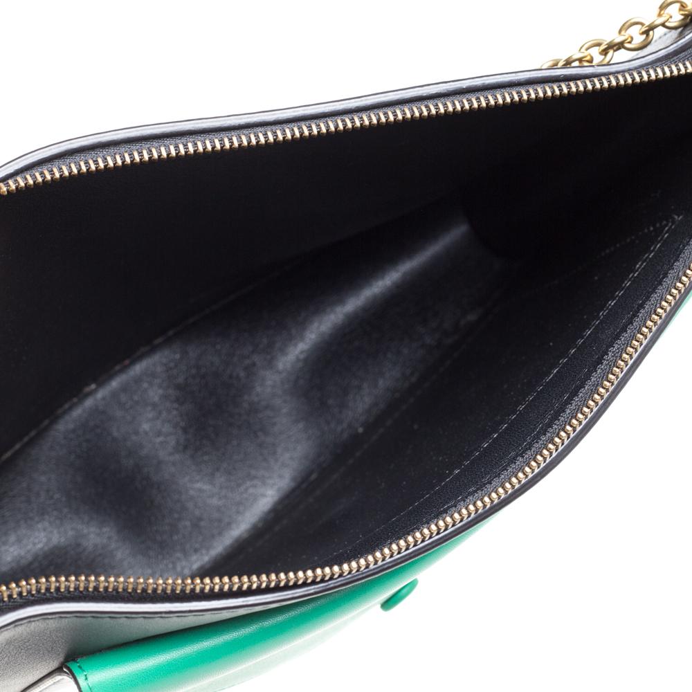 Celine Tri Color Leather Medium Pocket Chain Shoulder Bag 4