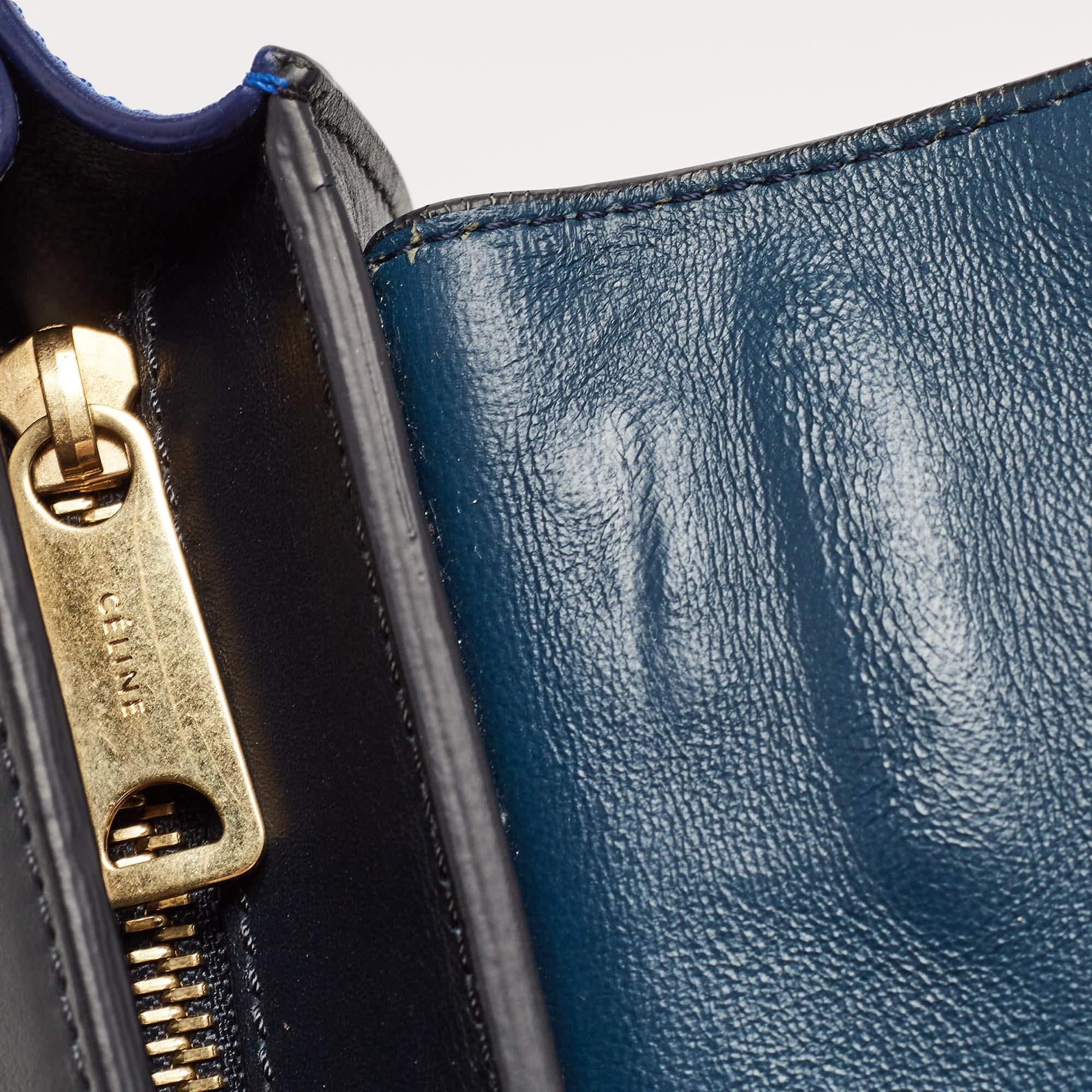 Celine Tri Color Leather Medium Trapeze Bag 7