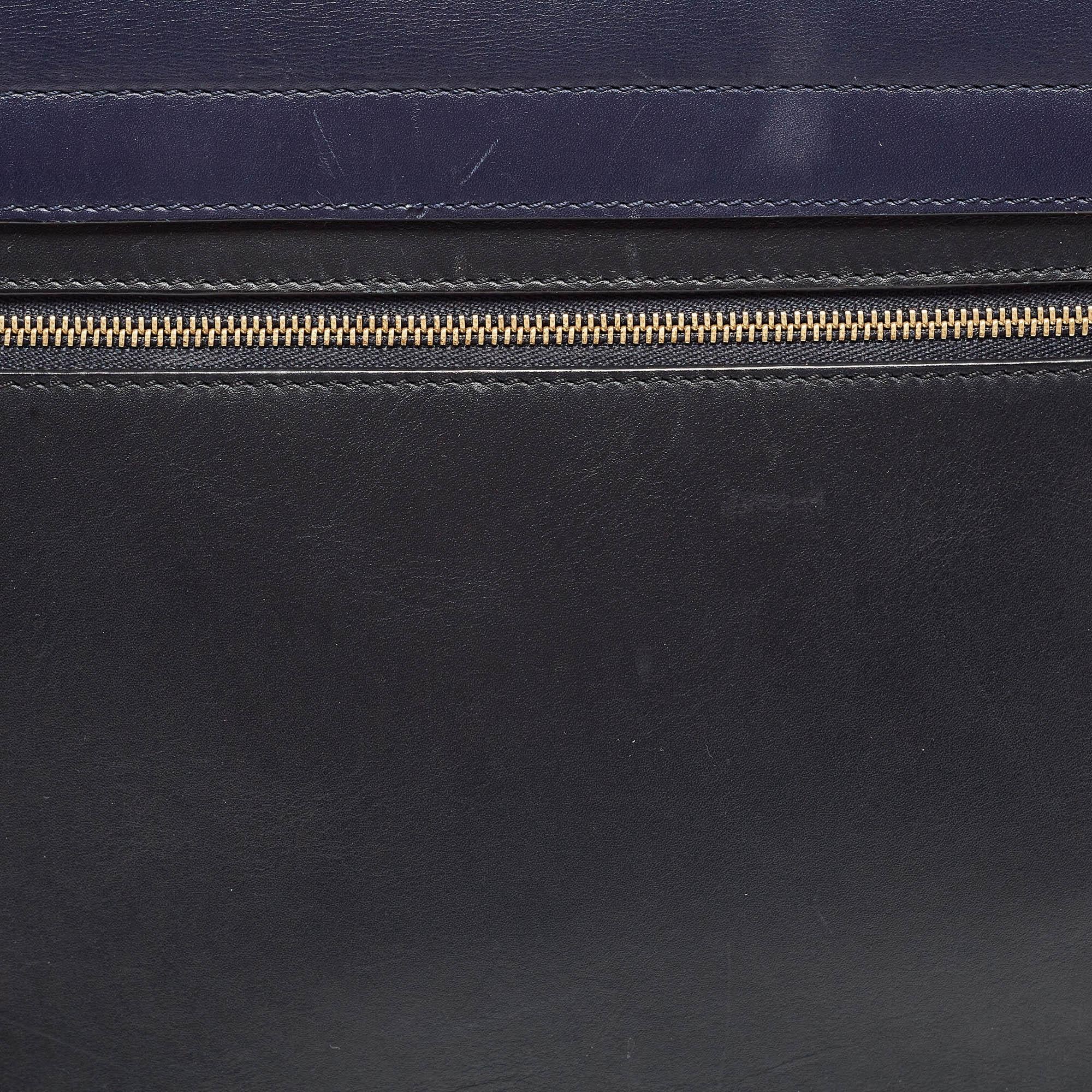 Celine Tri Color Leather Medium Trapeze Bag For Sale 8