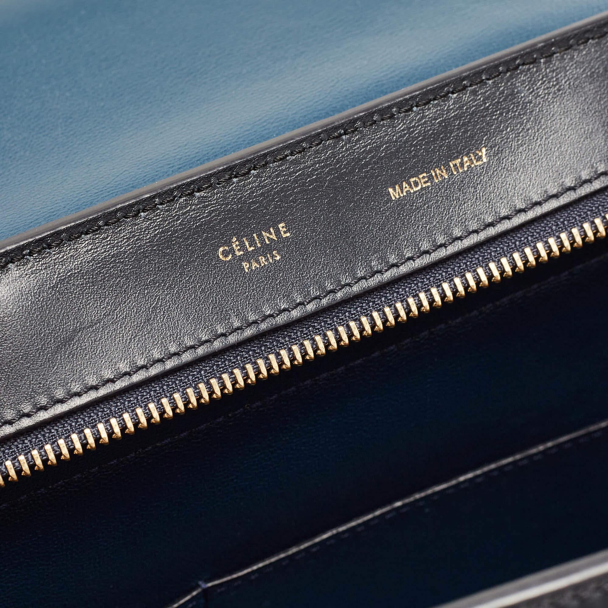 Celine Tri Color Leather Medium Trapeze Bag 8