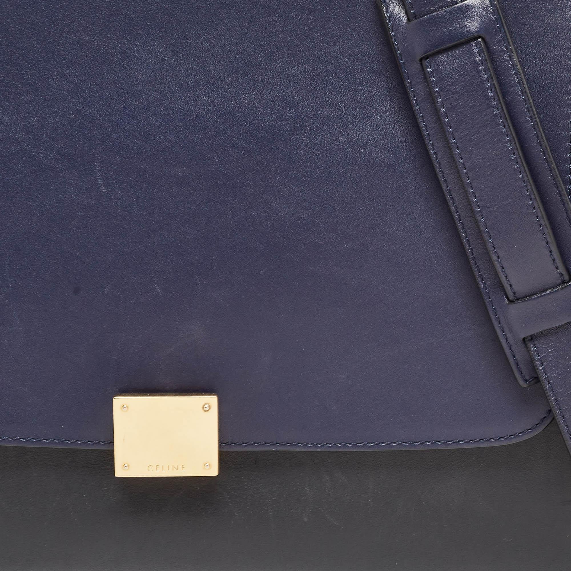 Celine Tri Color Leather Medium Trapeze Bag 9