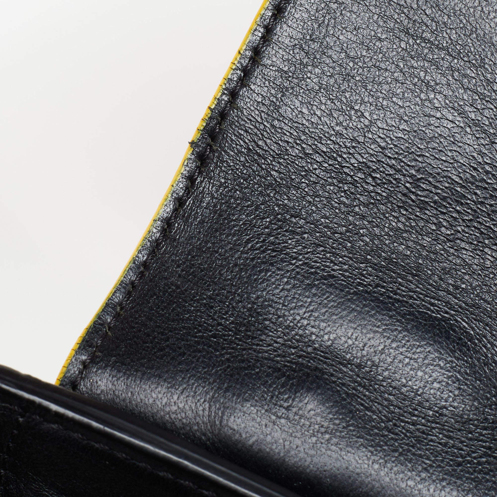 Celine Tri Color Leather Medium Trapeze Bag For Sale 11