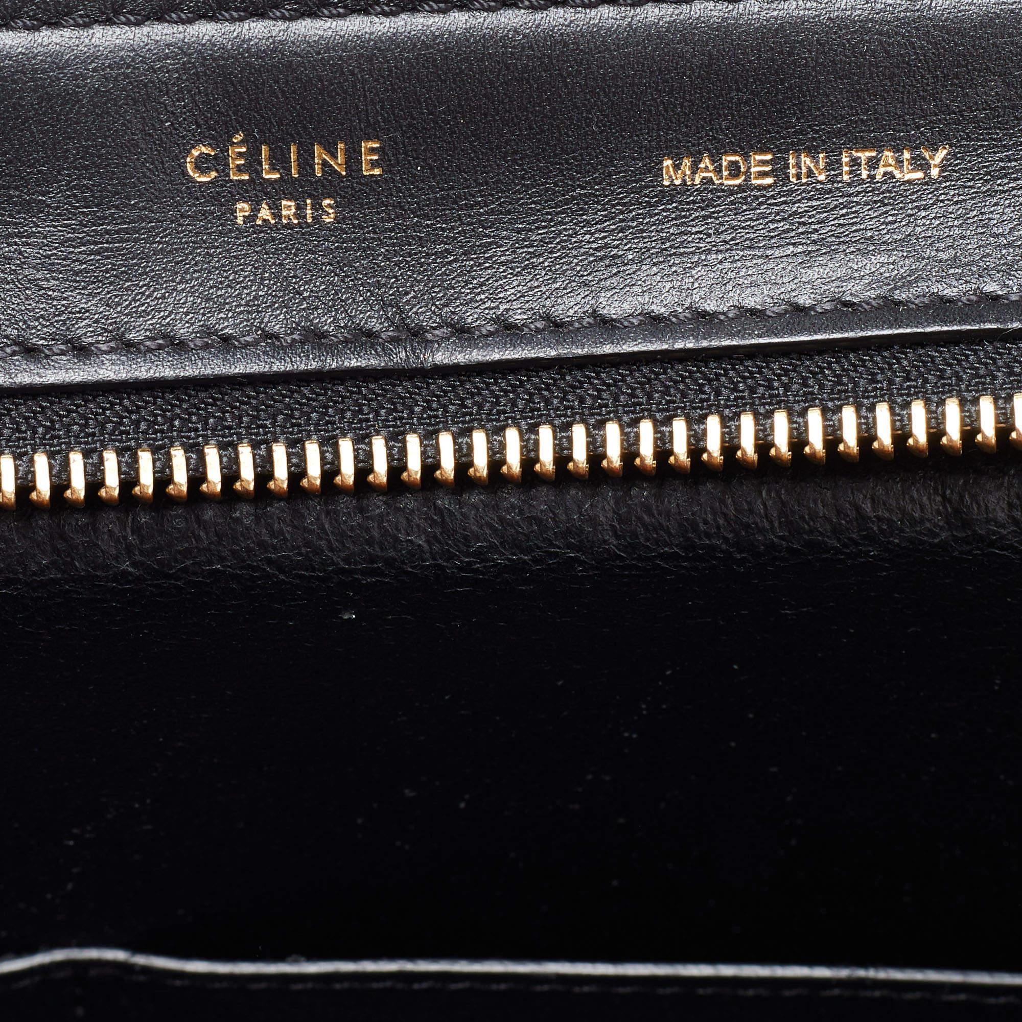 Celine Tri Color Leather Medium Trapeze Bag For Sale 13