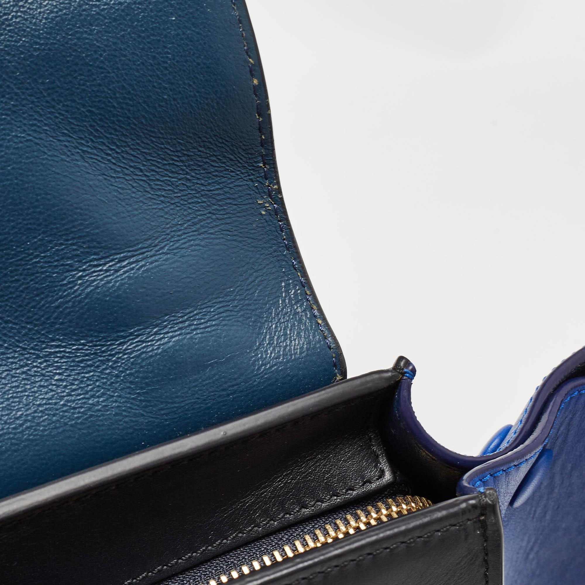 Celine Tri Color Leather Medium Trapeze Bag 14