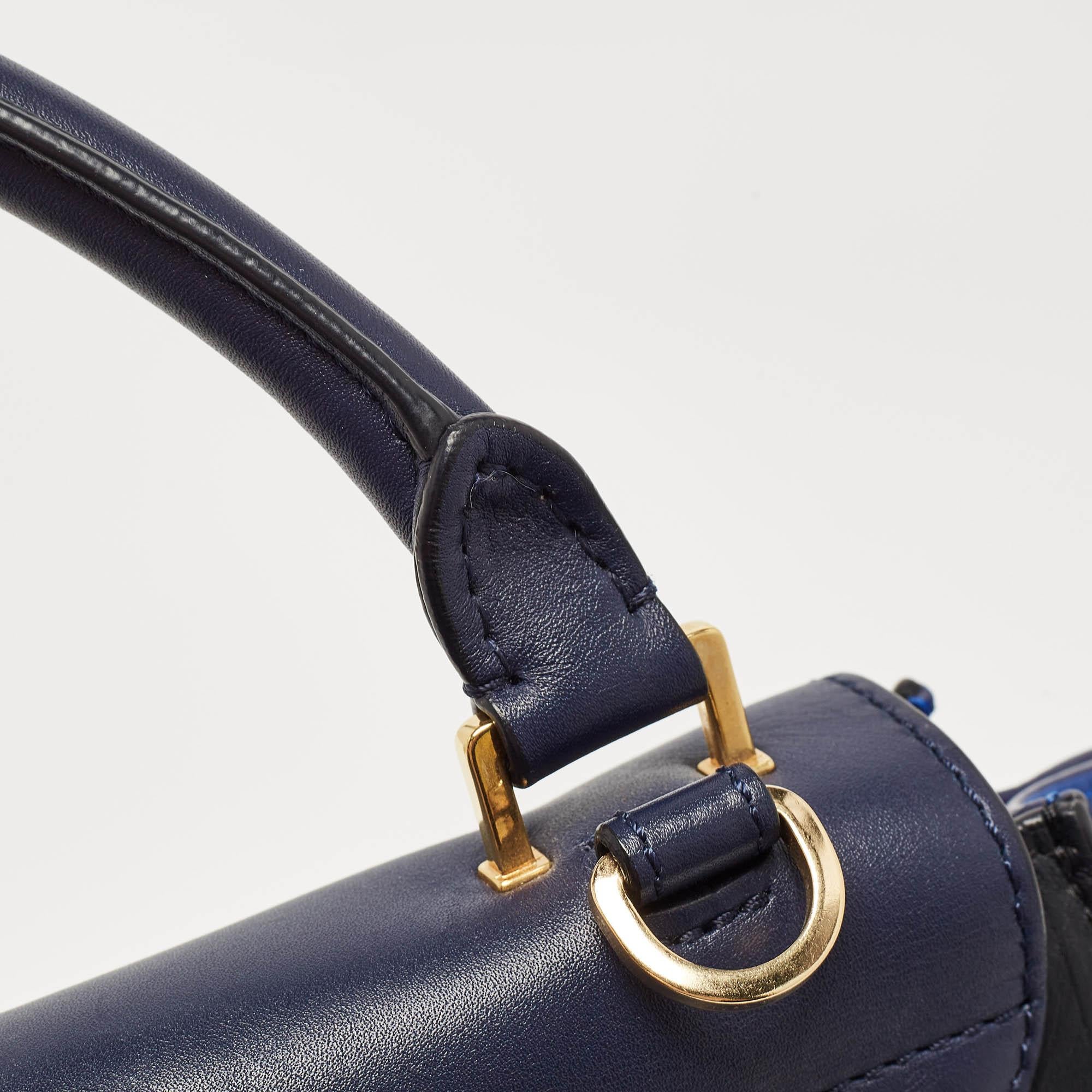 Celine Tri Color Leather Medium Trapeze Bag 16