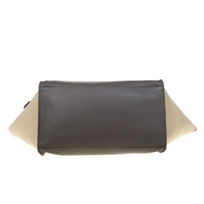 Women's Celine Tri Color Leather Medium Trapeze Bag