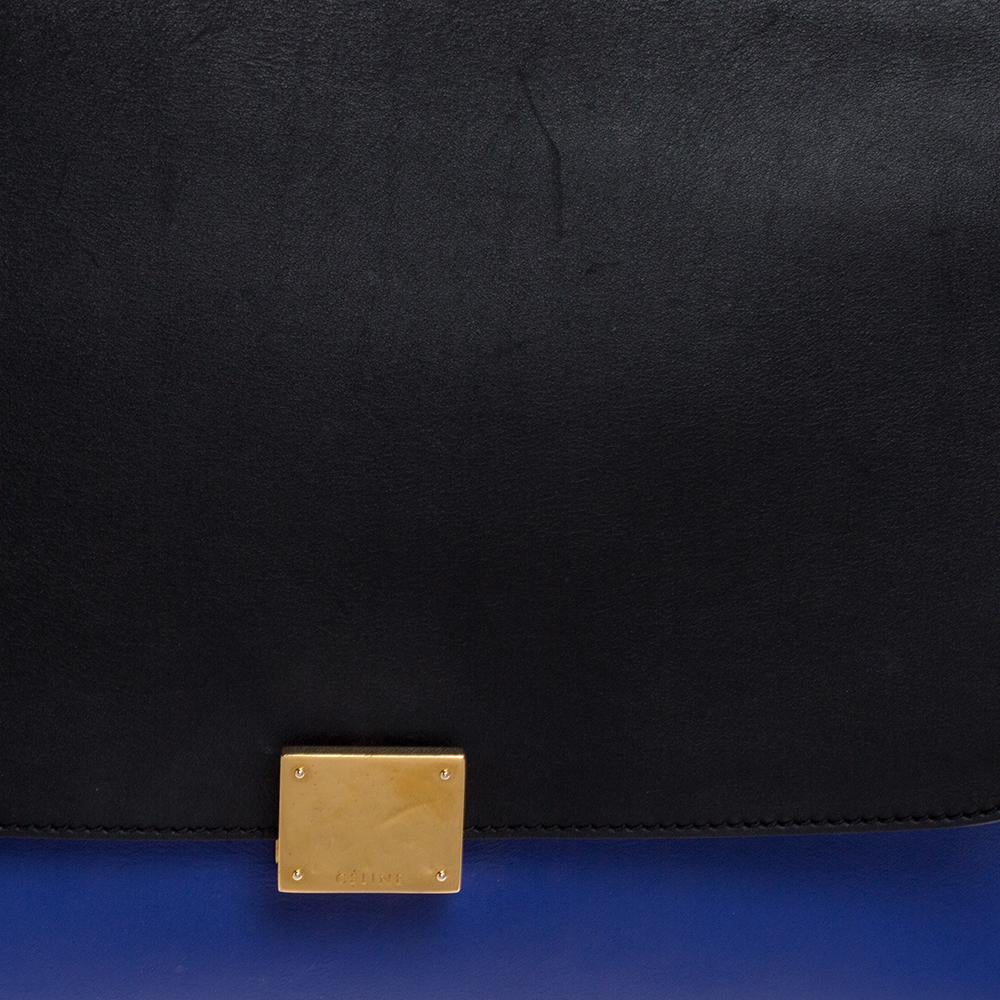 Celine Tri Color Leather Medium Trapeze Bag 1
