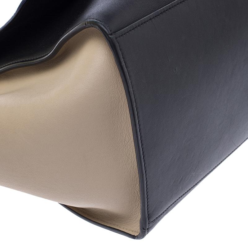 Celine Tri Color Leather Medium Trapeze Bag 2