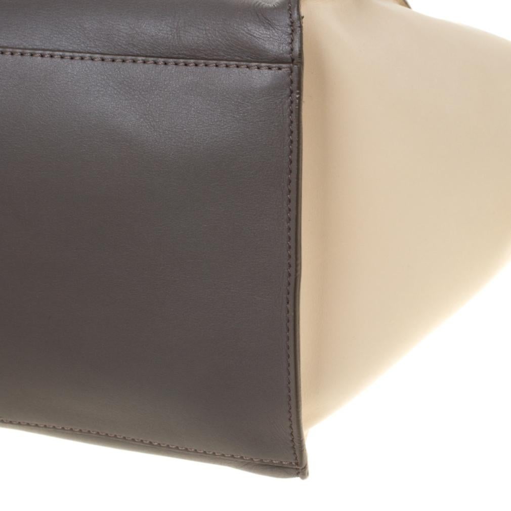Celine Tri Color Leather Medium Trapeze Bag 4