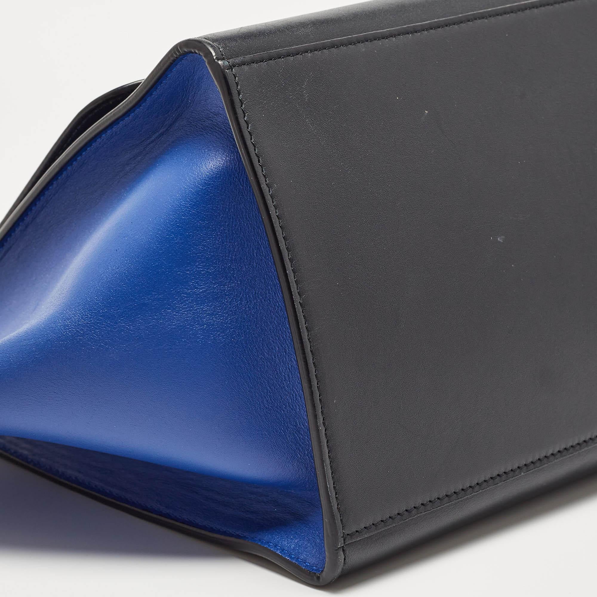 Celine Tri Color Leather Medium Trapeze Bag For Sale 5